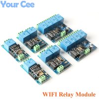 ESP8266 ESP-01 WiFi Relay 1 2 4 Way Channel 5V 12V Things Smart Home Remote Control Switch ESP01 Wireless Module Phone APP