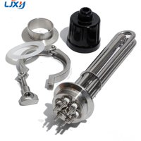 LJXH All 304SS 2"tri Electric Heater Heating Element 3KW/4.5KW/6KW/9KW/12KW 220V380V for Homebrew with clamp & Coupling