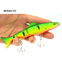 1pc 17.7g 125mm Crankbaits Fishing Lures Hard Bait Artificial Wobbler For Pike Peche 3 Segments Minnow Swimbait With Steel Ball