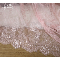 3 M/ Pcs Exquisite France Eyelash Lace Fabric White Handmade Diy Curtain Decorative 150CM Wide Clothes Accessories RS122