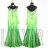 Ballroom Dance Skirt Standard Dress Competition Show Customization New Arrival Adult Children Green