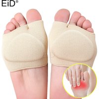 EiD Silicone Metatarsal Sleeve Pads Half Toe Bunion Sole Forefoot Gel Pads Cushion Half Sock Supports Prevent Calluses Blisters