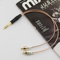 hifi 6.35mm to 2RCA Jack Cable Male to Male Stereo Cable Gold Plated AUX Audio Cable For Music Amplifier Line