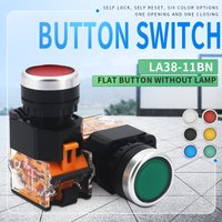 1pcs LA38 Push Button Switch Self-locking Start Power Switch On Off Self-returning Jog Button 22MM Self-recovery