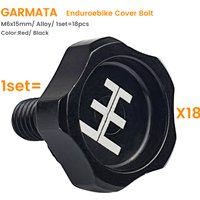 AliExpress Garmata Enduroebike Cover Bolt M6x15mm/ Alloy/ 1set/ 18pcs/ Red/ Black