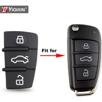 YIQIXIN 3 Button Remote Car Key Shell Cover Rubber Pad Repair Skin For Audi TT A3 A8 A2 A4 A5 A6 A6L S LINE RS S1 S3 S4 S5 Q3 Q5