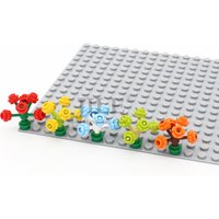 100pcs Moc Plant Flower Stem with Bar and 6 Stems 19119 Grass Gardens Scene Building Blocks Bricks Compatible Assembles Toys