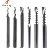 1pc AAAAA CNC Acrylic Wood Aluminium Milling Cutter 1-12mm 3D Engraving Single Flute Milling Bit Spiral End Mill Woodworking