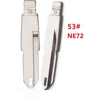 10pcs 53# NE72 Metal Uncut Blank Flip Remote Key Blade For Peugeot 206 207 Citroen Renault for Keydiy KD Xhorse VVDI JMD