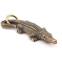 Antique Bronze Small Crocodile Statue Home Ornaments Retro Copper Animal Alligator Figure Feng Shui Business Decorations Crafts