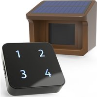 HTZSAFE 800 Meters Solar Wireless Driveway Alarm Outdoor Weather-Resistant Motion Sensor&Detector DIY Security Alert System