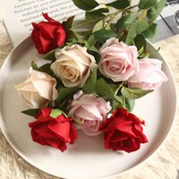 5pc Artificial Flowers Silk Rose Long Branch Bouquet for Wedding Home Decoration Fake Plants DIY Wreath Supplies Accessories