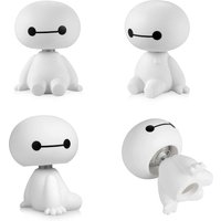 Cartoon Plastic Baymax Robot Shaking Head Figure Car Ornaments Auto Interior Decorations Big Hero Doll Toys Ornament Accessories