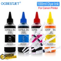 100ML Refill Dye Ink Kit For Canon PG 545 CL 546 Cartridge For Pixma MG3050 2550 2450 2550S 2950 MX495 Printer PG-545XL PG545