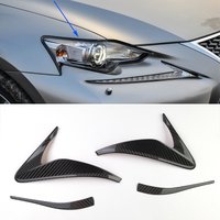 For Lexus IS 250 300 350 F Sport 2013-2016 DRY Carbon Fiber Exterior Car Front Headlight Lamp Eyelid Eyebrow Panel Decoration
