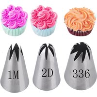 1pcs Rose Pastry Nozzles Cake Decorating Tools Flower Icing Piping Nozzle Cream Cupcake Tips Baking Accessories #1M 2D 336
