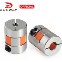 3DSWAY Flexible Shaft Coupler D20L25 Two-Jaw Plum Blossom Coupling 5X8MM Stepper Motor Connector for 3D Printer Parts Engraving