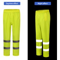 AYKRM HI VIS Reflective Pants Safety Striped Waterproof Windproof Sweatpants Trousers Long Oxford Cycling Hiking Trip