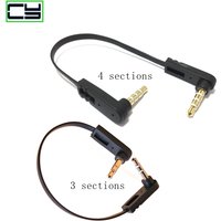 3.5mm 1 / 8 "Stecker trrs rechter audio aux auxiliary flat cable audio 90 degree angle 3 / 4 section optional