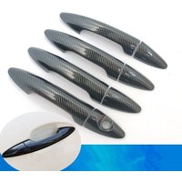 Carbon Fiber Chrome Car Door Handle Cover Decor Trim Stickers For KIA Rio 3 Rio3 K2 2011-2016 Styling Accessories