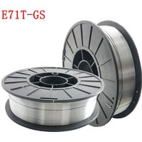 Fil de soudage sans gaz E71T-GS de 1 kg, fil de soudage en acier sans gaz ni MIG, 0,8 mm/1,0 mm/1,2 mm, fil de soudage auto-protégé