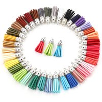 20-60pcs/lot 38mm Tassel Vintage Leather Tassels Fringe for Purl Macrame Pendant For DIY Jewelry Making Supplies Accessories