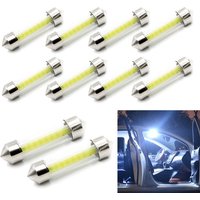 10 PCS Car LED Festoon Dome 31mm 36mm 39mm 41mm C5W Car Light Bulbs 6000k White Reading License Plate Lamp 12V ed Light Bulb