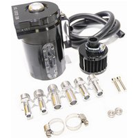 SPSLD Baffled Aluminum Oil Catch Can Reservoir Tank / Oil Tank With Air Filter And Filter Plate Universal 300ML