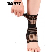 AOLIKES 1PCS Copper Ankle Brace Ankle Compression Sleeve Ankle Support Foot Brace For Sprained Ankle,Swelling,Running,Sport
