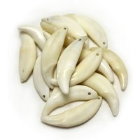 Wolf Teeth Pendant Wholesale Teeth 4 pcs Retro White&Black Teeth Jewelry Accessories Resin High Imitation