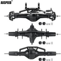 AXSPEED Black Metal Front Middle Rear 6X6 Axle for 1/10 Axial SCX10 90021 90027 90028 Complete Axle RC Crawler Car Upgrade Parts