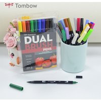 Japan TOMBOW ABT Soft Brush Watercolor Pen Dual Brush Calligraphy Pens Suit Double Head Markers Drawing Painting Art Supplies