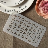 A6 Alphabet Letters Number DIY Layering Stencils Painting Scrapbook Coloring Embossing Album Decorative Paper Template
