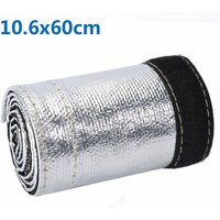 60X10.6cm Metallic Heat Shield Sleeves Car Thermal Insulated Wire Hose Cover Wrap Loom Tube Auto Accessories