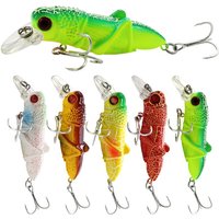 1pcs Fishing Lures Grasshopper Insect Flying Wobbler Lure 5cm 4g Hard Bait Lifelike Artificial Bait Bass Swimbait Peche Leurre