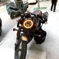 Motorcycle Angel Eyes Headlight Spotlights Auxiliary Bright LED Motorcycle Refit Accessories For FB Mondial HPS 125
