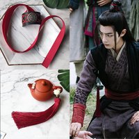 Wei Wuxian Cosplay gebogener Hanfu Kopfschmuck Schwertkämpfer Krieger Haar Krone Band Stirnband Retro-Stil