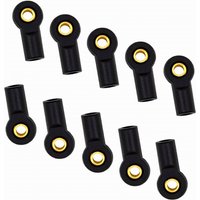 10 Pcs M3 Universal Ball Joint 3mm Tie Rod Short End Black Plastic Head Holder for 1/8 1/10 RC Boat/Car/Airplane/Truck/Buggy