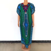Afrikanische Kleider Für Frauen Ankara Dashiki Stickerei Gedruckt Mode Kleidung Batwing Hülse Dubai Abendkleider Muslimischen Boubou