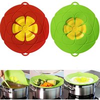 Silicone lid Spill Stopper Cover Pot Pan Cover Kitchen Accessories Flower Shape Cookware Cooking Tools Kitchen Gadgets