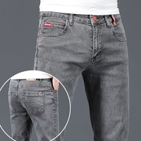 Nouvelle marque de mode mince gris bleu jean moulant hommes d'affaires décontracté classique coton tendance élastique jeunesse crayon Denim pantalon