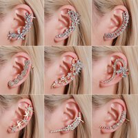 Light Luxury NO Piercing Crystal Rhinestone Ear Cuff For Women Girls Trendy Wrap Stud Clip Earrings Jewelry Mother's Day Gift