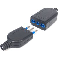 Italian standard 10A 16A small Italian power plug male socket female socket 3 round pin Converter Adaptor detachable Italy plug