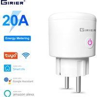 20A Tuya WiFi/ZigBee Smart Plug EU with Power Monitor Smart Life App Remote Control Socket Outlet Works with Alexa Google Home