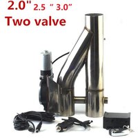 Universal Patented Product 2" /2.25"/ 2.5" / 3" Electric Exhaust Downpipe Cutout Cut Out Dual-Valve Controller Remote Kit