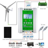 12V 24V 1400W Wind Solar Hybrid MPPT Controller Solar Panel Wind Turbine MPPT Board Battery Charging Regulator Hybrid Controller