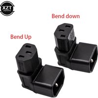 New 3Pin IEC Connector Down UP 90 Angled IEC 320 C14 Male to C13 Female Power Adapter Connector AC Plug for LCD Wall Mount TV