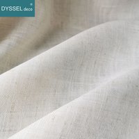 Moderne Deko-Leinen-Look, solides Zuhause, weiß, durchsichtig, europäischer Stil, Fenstervorhänge, Öse, S-Welle, für Wohnzimmer, Schlafzimmer
