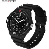 2021 Fashion SANDA Top Brand Watch men Casual Silicone Waterproof Quartz Watches Luxury watches For Clock Relogio Feminino 6019