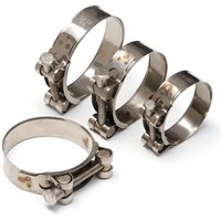 Pipe Clamps Powerful Stainless Steel Hose Clips Fuel Hose Pipe Clamps Worm Drive Durable Anti-oxidation Pipe Fasteners Clamps